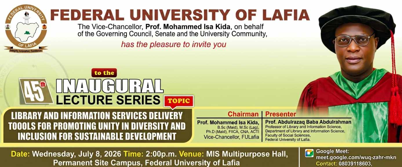 Newly Appointed University Librarian to Deliver FULAFIA’s 45th Inaugural Lecture